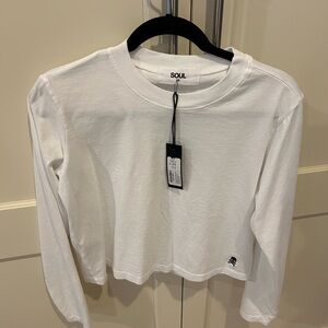 NWT! Soul 100% cotton White Long Sleeve shirt